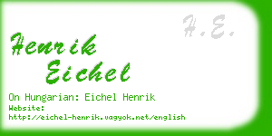 henrik eichel business card
